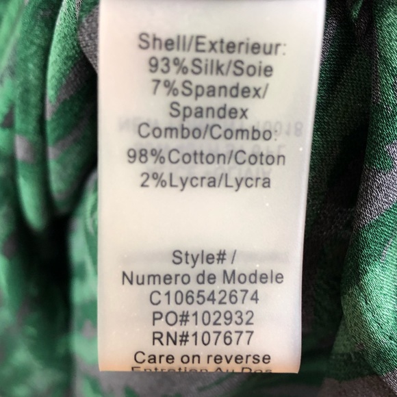 Alice + Olivia Green Pattern Overlap Dress - Picture 7 of 7